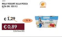 Prezzemolo e Vitale Mila yogurt alla pesca 0,1% offerta
