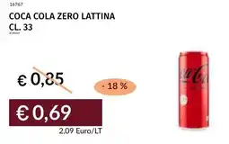Prezzemolo e Vitale Coca cola zero lattina offerta
