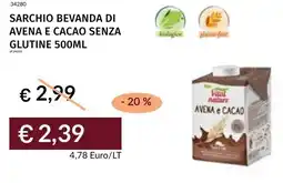 Prezzemolo e Vitale Sarchio bevanda di avena e cacao senza glutine offerta