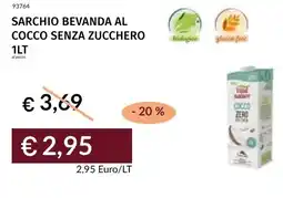 Prezzemolo e Vitale Sarchio bevanda al cocco senza zucchero offerta