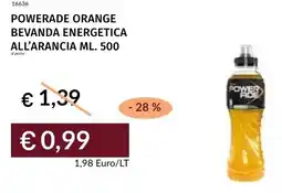 Prezzemolo e Vitale Powerade orange bevanda energetica all'arancia offerta