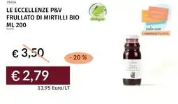 Prezzemolo e Vitale Le eccellenze p&v frullato di mirtilli bio offerta