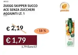 Prezzemolo e Vitale Zuegg skipper succo ace senza zuccheri aggiunti offerta