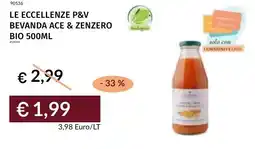 Prezzemolo e Vitale Le eccellenze p&v bevanda ace & zenzero bio offerta