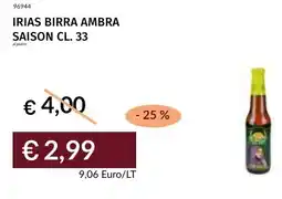 Prezzemolo e Vitale Irias birra ambra offerta