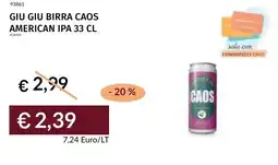 Prezzemolo e Vitale Giu giu birra caos american IPA offerta