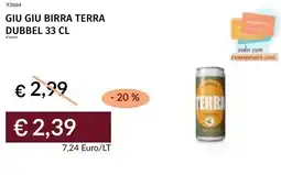 Prezzemolo e Vitale Giu giu birra terra dubbel offerta