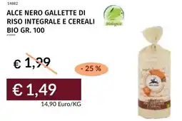 Prezzemolo e Vitale Alce nero gallette di riso integrale e cereali bio offerta