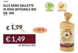 Prezzemolo e Vitale Alce nero gallette di riso integrale bio offerta