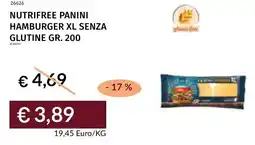 Prezzemolo e Vitale Nutrifree panini hamburger xl senza glutine offerta