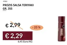 Prezzemolo e Vitale Prozis salsa teriyaki offerta