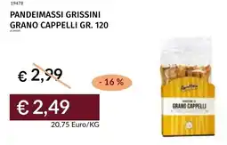 Prezzemolo e Vitale Pandeimassi grissini grano cappelli offerta