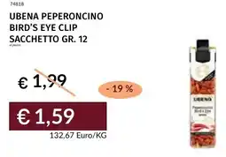 Prezzemolo e Vitale Ubena peperoncino bird's eye clip sacchetto offerta