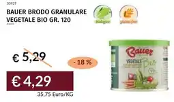 Prezzemolo e Vitale Bauer brodo granulare vegetale bio offerta