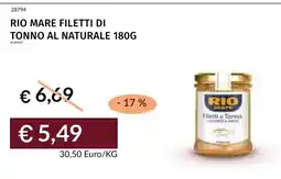 Prezzemolo e Vitale Rio mare filetti di tonno al naturale offerta