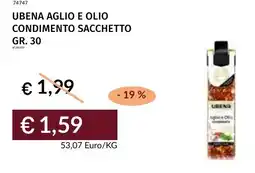 Prezzemolo e Vitale Ubena aglio e olio condimento sacchetto offerta