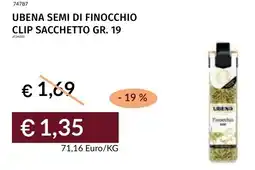 Prezzemolo e Vitale Ubena semi di finocchio clip sacchetto offerta