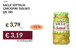 Prezzemolo e Vitale Sacla' sottolio carciofini tagliati offerta
