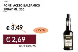 Prezzemolo e Vitale Ponti aceto balsamico spray offerta