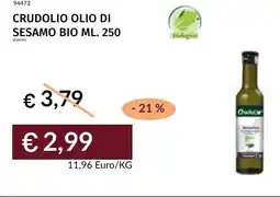 Prezzemolo e Vitale Crudolio olio di sesamo bio offerta