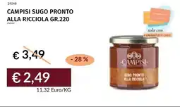 Prezzemolo e Vitale Campisi sugo pronto alla ricciola offerta