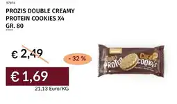Prezzemolo e Vitale Prozis double creamy protein cookies x4 offerta