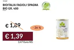 Prezzemolo e Vitale Bioitalia fagioli spagna bio offerta