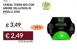 Prezzemolo e Vitale Cereal terra bio con amore vellutata di piselli offerta