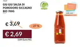 Prezzemolo e Vitale Giu giu salsa di pomodoro siccagno bio offerta