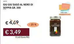 Prezzemolo e Vitale Giu giu sugo al nero di seppia offerta