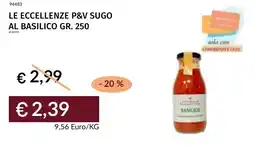 Prezzemolo e Vitale Le eccellenze p&v sugo al basilico offerta