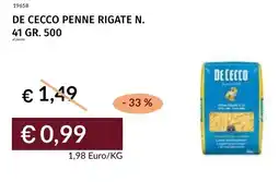 Prezzemolo e Vitale De cecco penne rigate N. 41 offerta