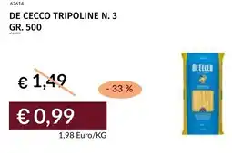 Prezzemolo e Vitale De cecco tripoline N. 3 offerta