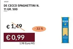 Prezzemolo e Vitale De cecco spaghettini N.11 offerta
