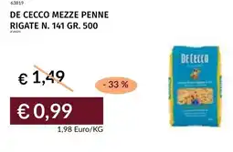 Prezzemolo e Vitale De cecco mezze penne rigate N. 141 offerta