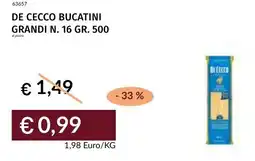 Prezzemolo e Vitale De cecco bucatini grandi N. 16 offerta