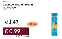 Prezzemolo e Vitale De cecco spaghettoni N. 412 offerta