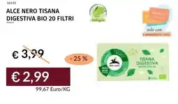 Prezzemolo e Vitale Alce nero tisana digestiva bio 20 filtri offerta