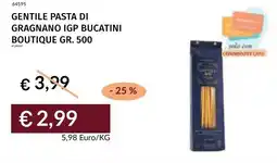 Prezzemolo e Vitale Gentile pasta di gragnano igp bucatini boutique offerta
