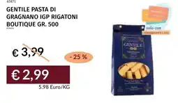 Prezzemolo e Vitale Gentile pasta di gragnano igp rigatoni boutique offerta