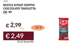 Prezzemolo e Vitale Nestle kitkat doppio cioccolato tavoletta offerta
