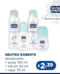 Acqua & Sapone NEUTRO ROBERTS Deodorante offerta