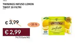 Prezzemolo e Vitale Twinings infuso lemon twist 20 filtri offerta