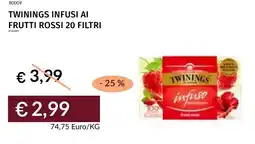 Prezzemolo e Vitale Twinings infusi ai frutti rossi 20 filtri offerta