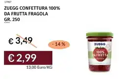 Prezzemolo e Vitale Zuegg confettura 100% da frutta fragola offerta