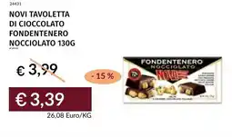 Prezzemolo e Vitale Novi tavoletta di cioccolato fondentenero nocciolato offerta