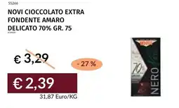 Prezzemolo e Vitale Novi cioccolato extra fondente amaro delicato 70% offerta