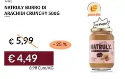 Prezzemolo e Vitale Natruly burro di arachidi crunchy offerta