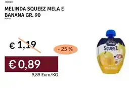 Prezzemolo e Vitale Melinda squeez mela e banana offerta