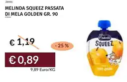 Prezzemolo e Vitale Melinda squeez passata di mela golden offerta